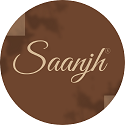 Saanjh Logo in landscape brown and white